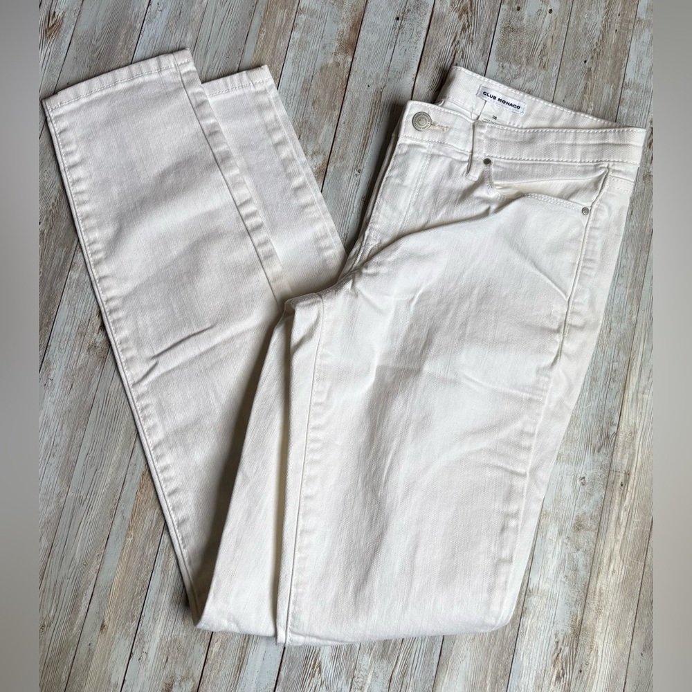 Club Monaco Women's Winter White Jeans
